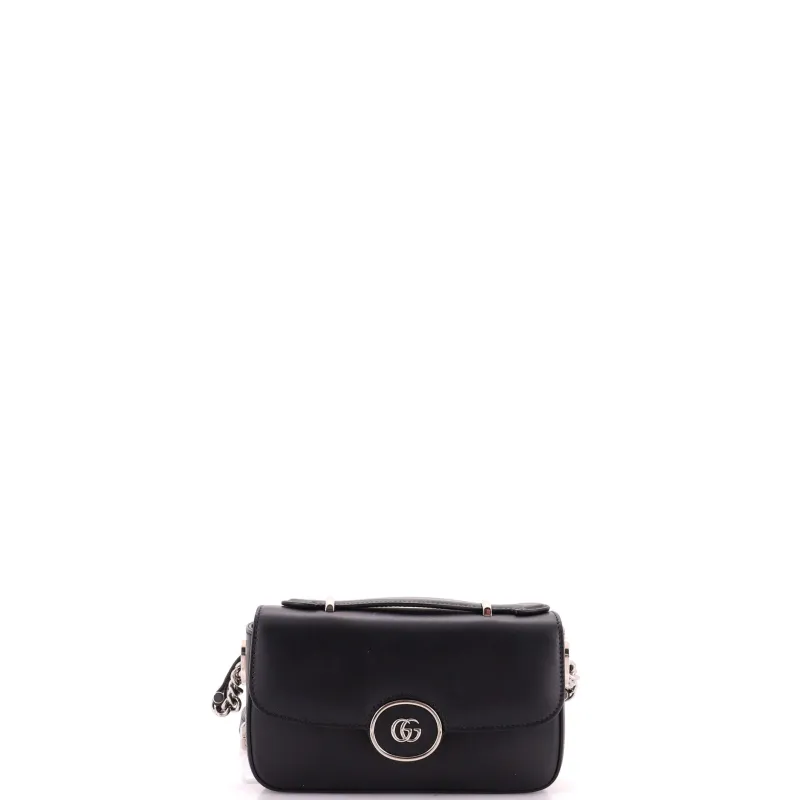 Petite GG Flap Shoulder Bag Leather Mini made by Gucci