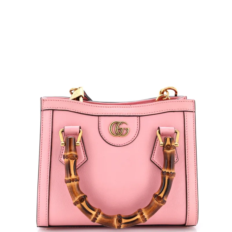 Diana NM Bamboo Handle Tote Leather Mini made by Gucci