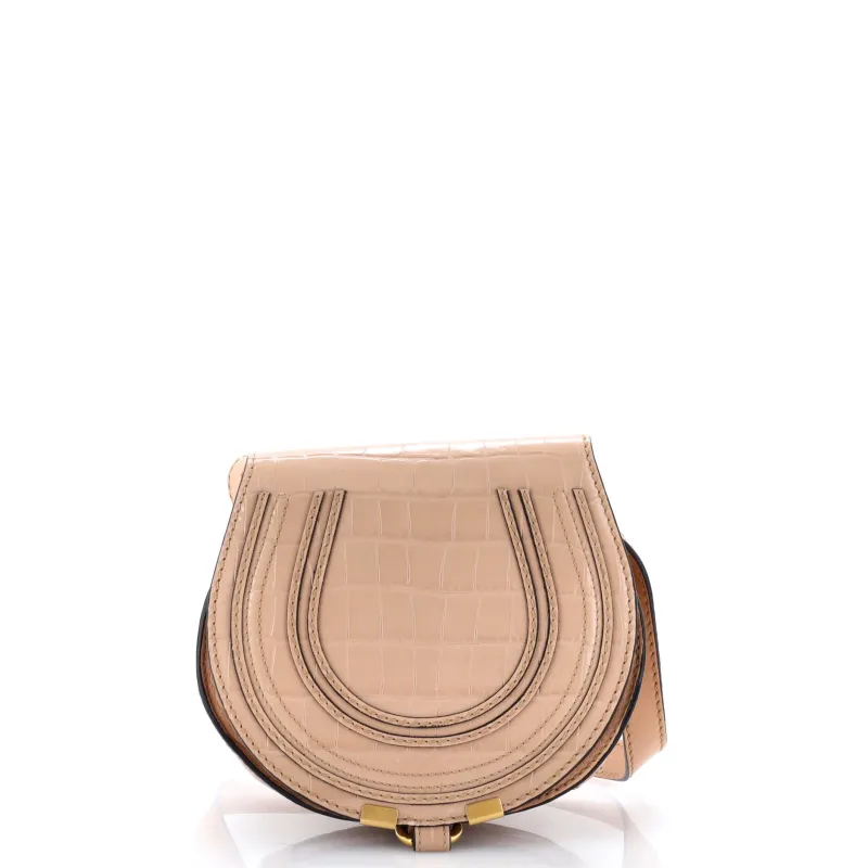 Marcie Crossbody Bag Crocodile Embossed Leather Mini made by Chloe