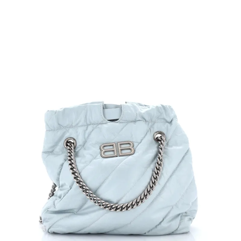 Crush Chain Tote Quilted Crushed Calfskin Small made by Balenciaga