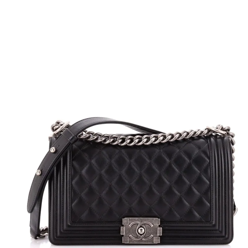 Boy Flap Bag Quilted Lambskin Old Medium made by Chanel