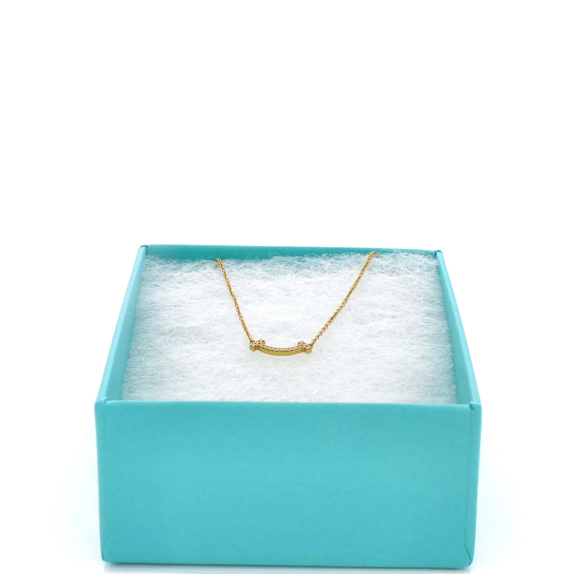 T Smile Pendant Necklace 18K Yellow Gold with Diamonds Mini sold by Zulily product image thumbnail 2