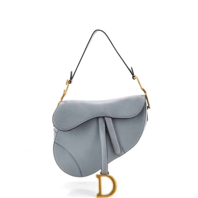 Saddle Handbag Leather Medium made by Dior