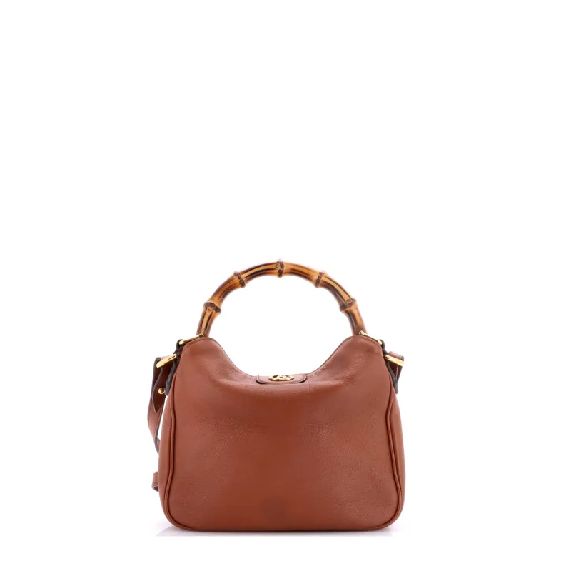 Diana NM Bamboo Shoulder Bag Leather Small made by Gucci