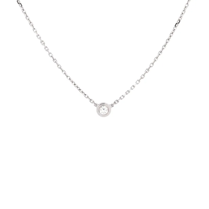 Cartier D'Amour Pendant Necklace 18K White Gold and Diamond XS made by Cartier