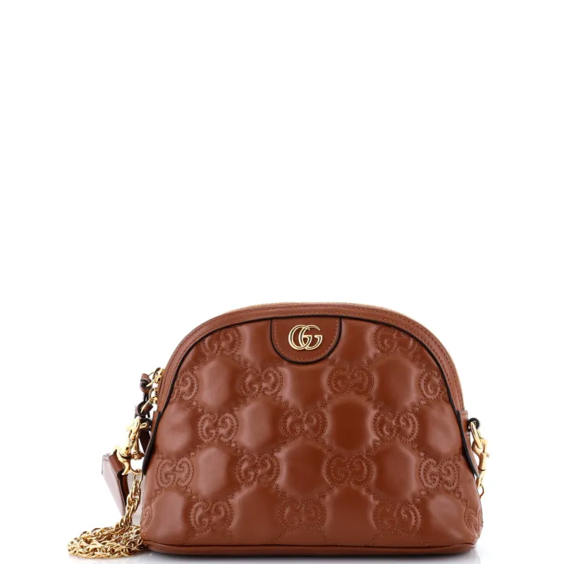 Dome Chain Zip Shoulder Bag GG Matelasse Leather Small made by Gucci