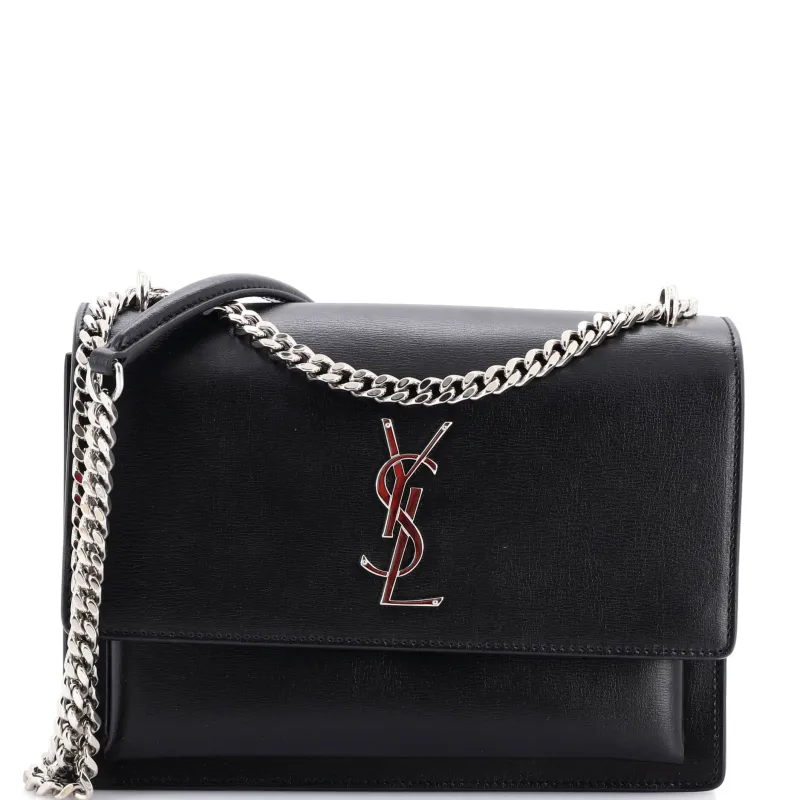 Sunset Crossbody Bag Leather Medium made by Yves Saint Laurent