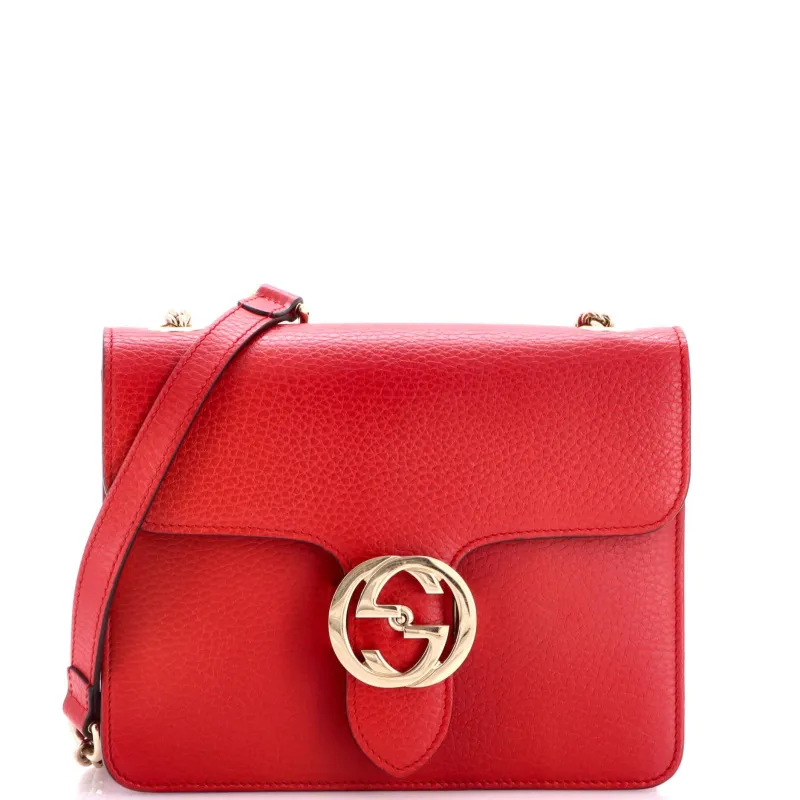Interlocking Shoulder Bag Leather Small made by Gucci