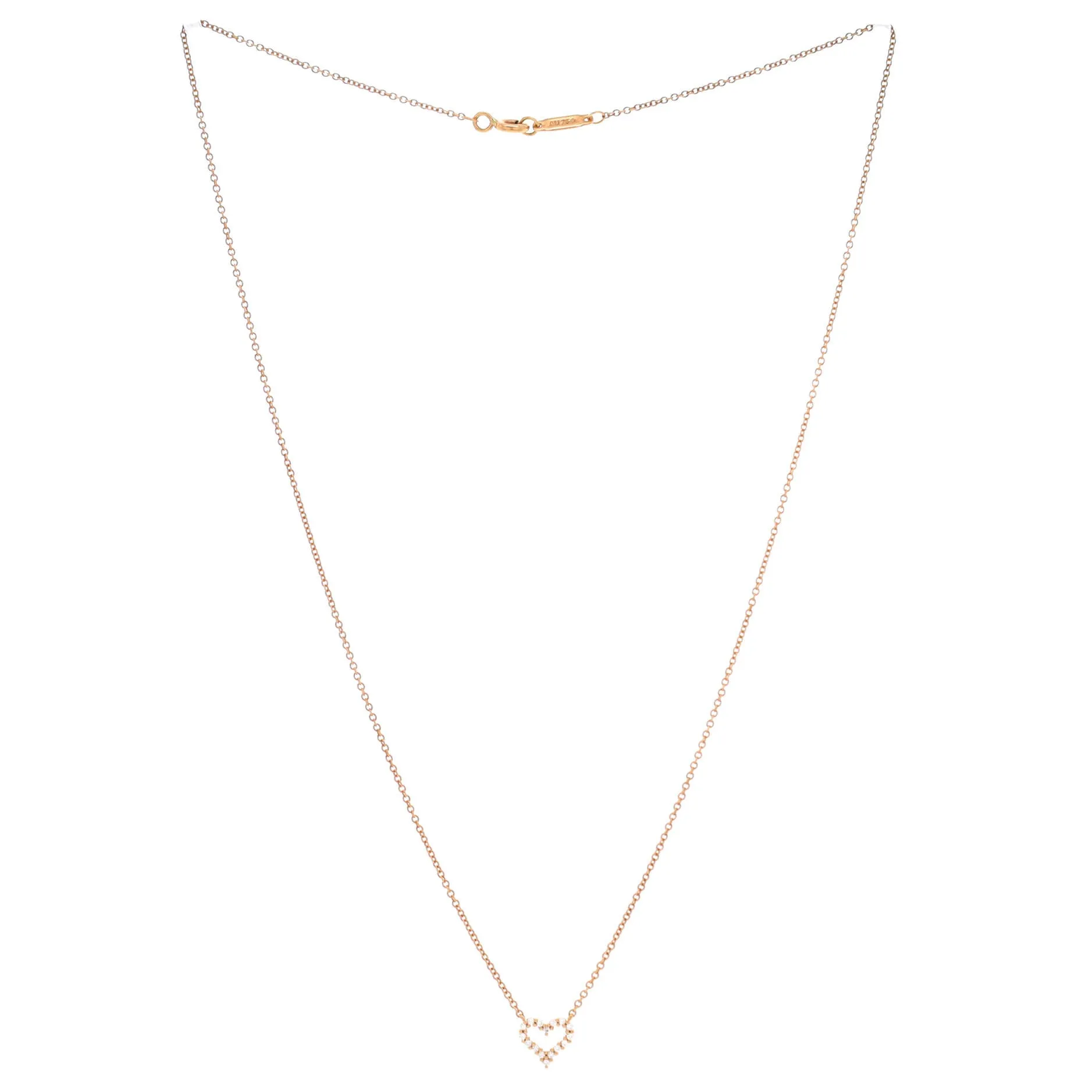 Heart Pendant Necklace 18K Rose Gold and Diamond Extra Mini sold by Zulily product image thumbnail 3