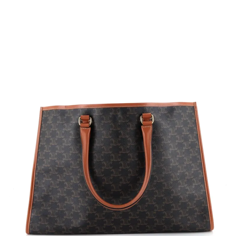 Horizontal Cabas Tote Triomphe Coated Canvas made by Celine