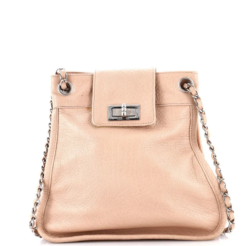 Mademoiselle Lock Accordion Shoulder Bag Leather Small made by Chanel