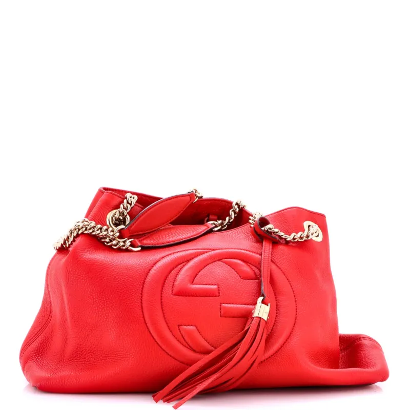 Soho Chain Strap Shoulder Bag Leather Medium made by Gucci