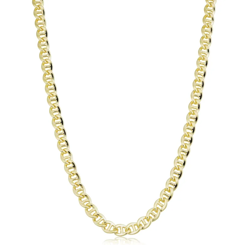 14k Yellow Gold Filled 6 mm Mariner Link Chain Necklace For Men and Women sold by Zulily