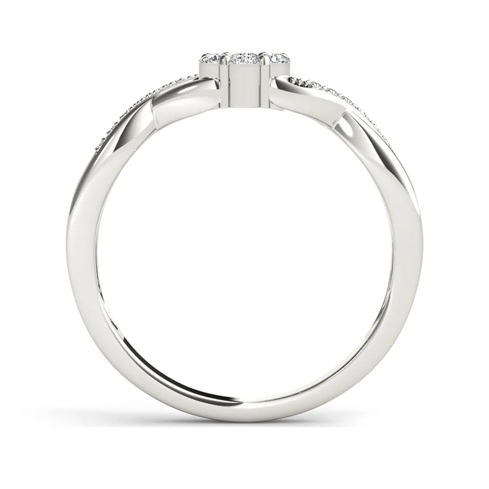 De Couer IGI Certified 10k White Gold 1/4ct TDW Diamond Promise Ring sold by Zulily product image thumbnail 3