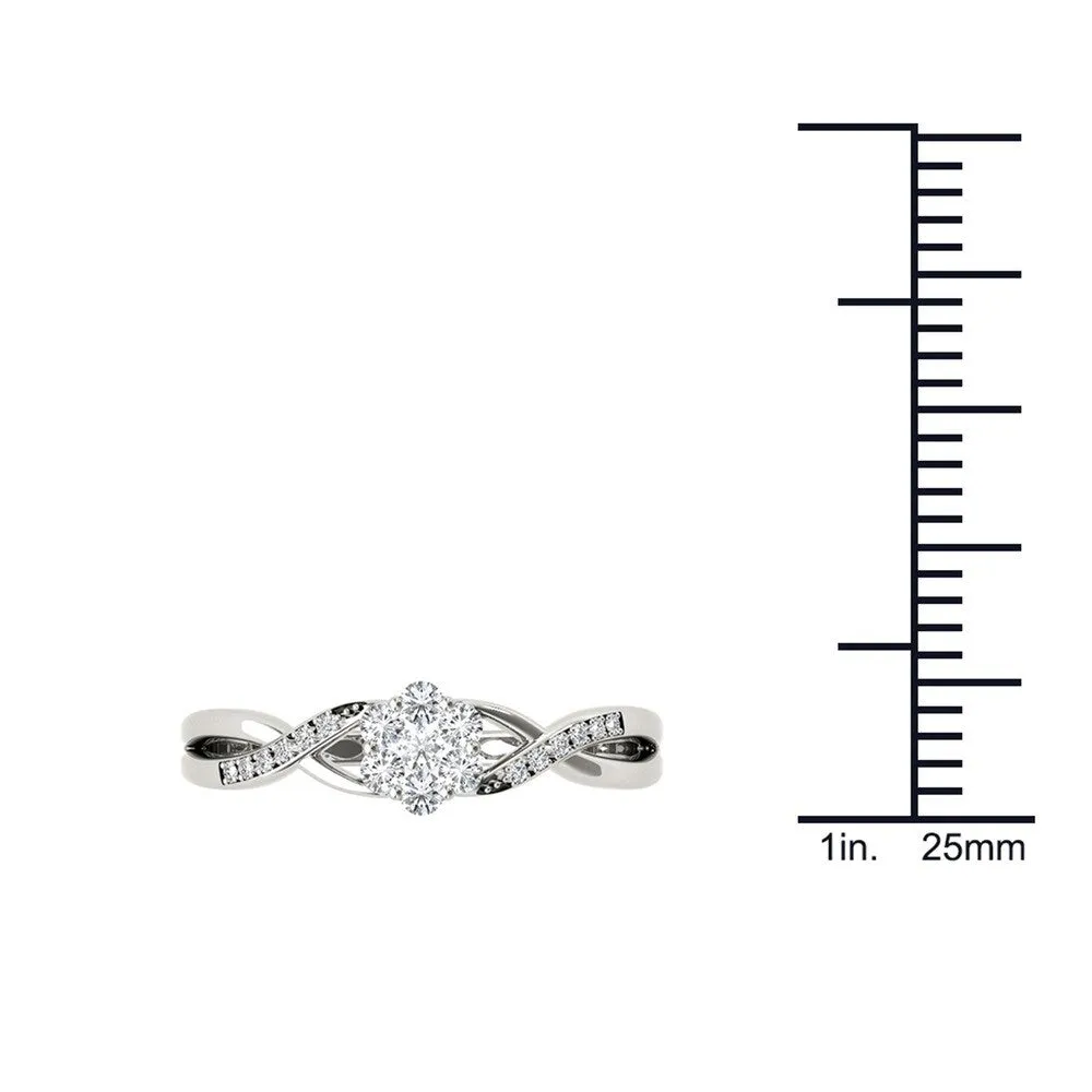De Couer IGI Certified 10k White Gold 1/4ct TDW Diamond Promise Ring sold by Zulily product image thumbnail 4