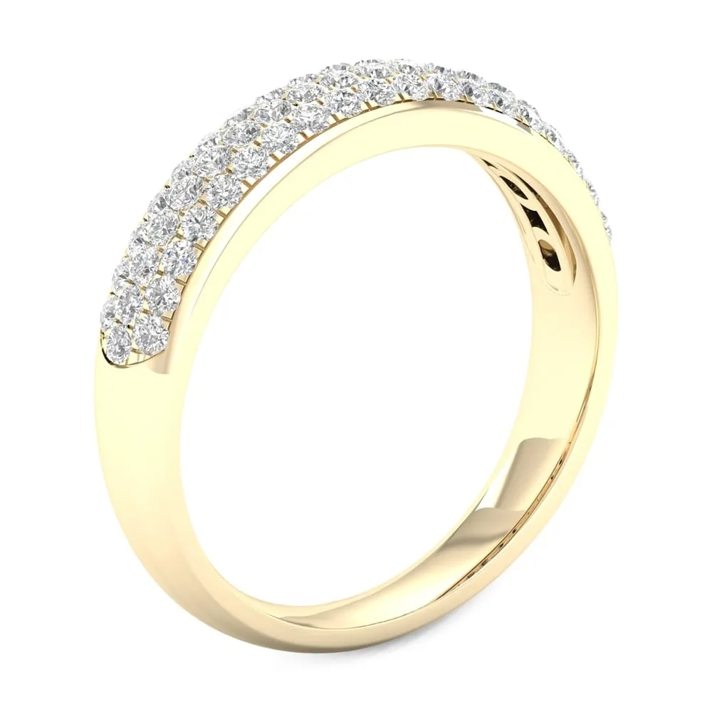 De Couer 1/2ct TDW Diamond Wedding Band in 10k Yellow Gold sold by Zulily product image thumbnail 2