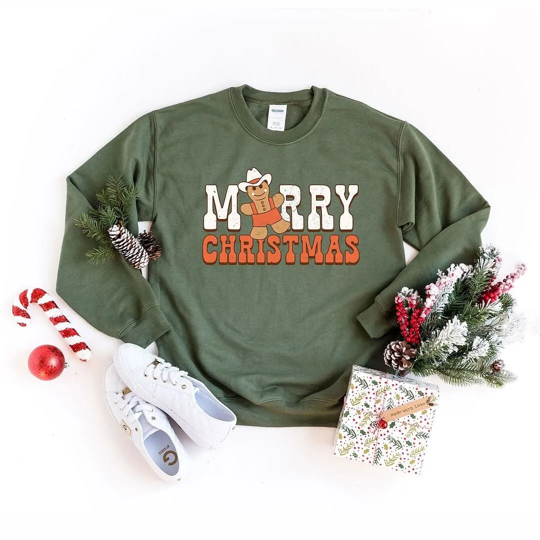 Merry Christmas Gingerbread Graphic Sweatshirt sold by Zulily