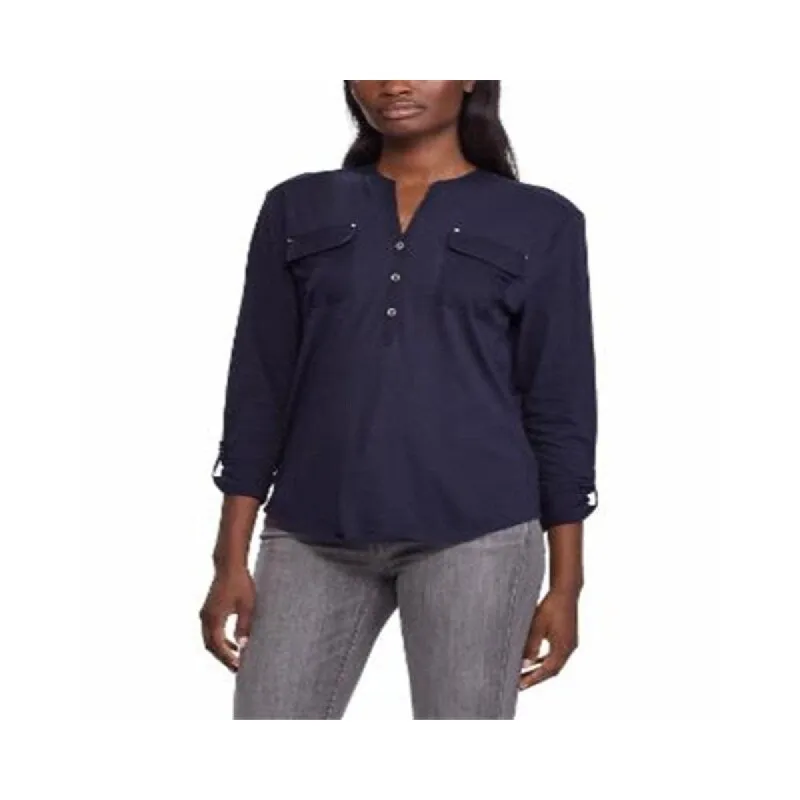 Ralph Lauren Women's Soft Jersey Top Blue Size X-Large made by Ralph Lauren