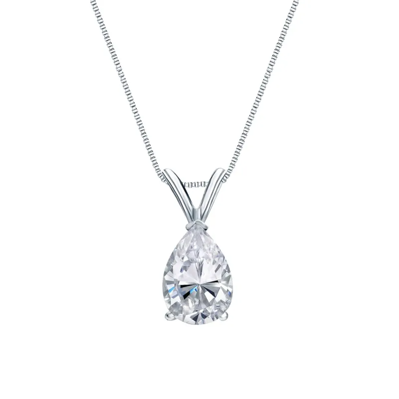 Auriya 3/4ctw Pear-cut Diamond Solitaire Necklace 14k Gold (G-H, SI1-SI2) sold by Zulily