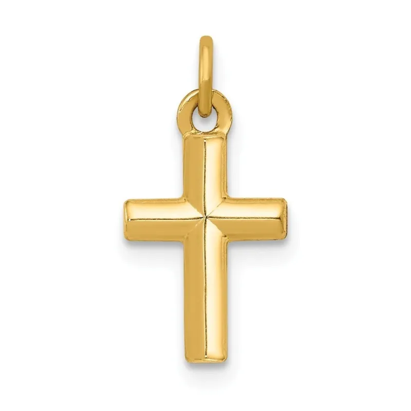 Curata 14k Yellow Gold Polished Very Small Cross Necklace - 8x13.5mm sold by Zulily