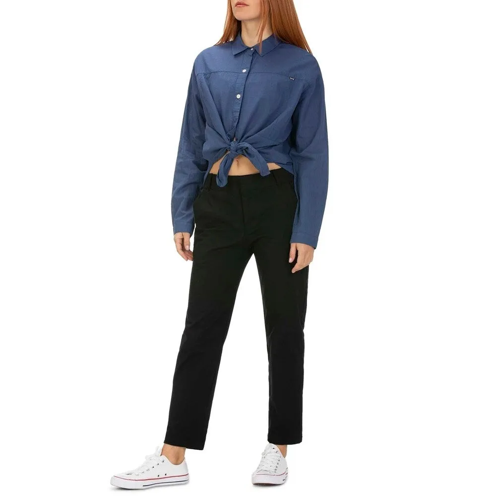 Hurley Juniors' Cotton Tie-Front Shirt Dark Blue Size Extra Large sold by Zulily