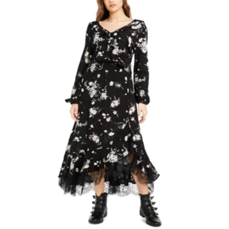 American Rag Junior's Ruffle Trimmed Dress Black sold by Zulily