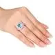 Miadora Sterling Silver Blue Cushion-cut Topaz and Created White Sapphire Ring sold by Zulily product image thumbnail 3