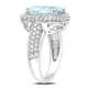Miadora Sterling Silver Blue Cushion-cut Topaz and Created White Sapphire Ring sold by Zulily product image thumbnail 2