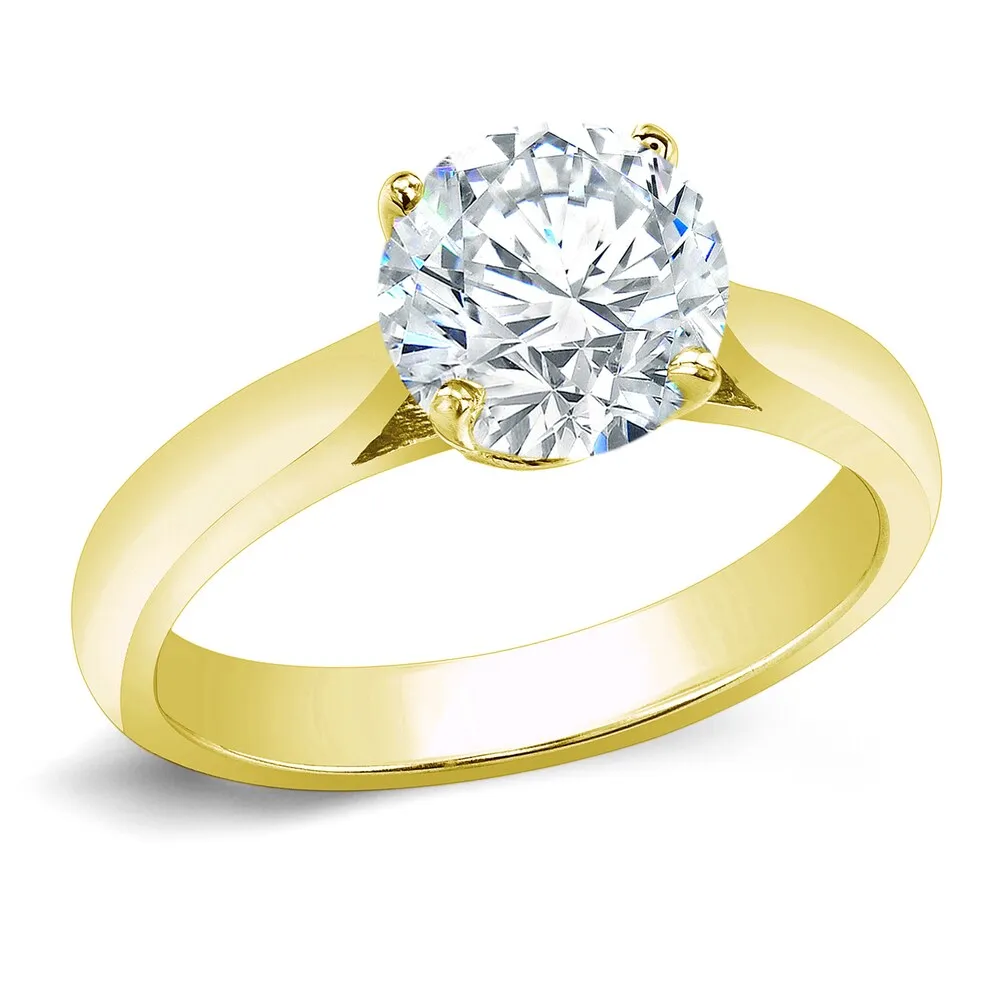 Auriya 14k Gold 3ct TDW Clarity-Enhanced Round Diamond Solitaire Ring (G-H, I1-I2) sold by Zulily product image thumbnail 2