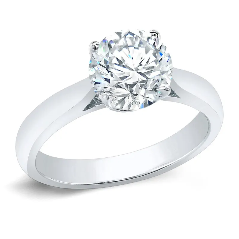 Auriya 14k Gold 3ct TDW Clarity-Enhanced Round Diamond Solitaire Ring (G-H, I1-I2) made by Zulily