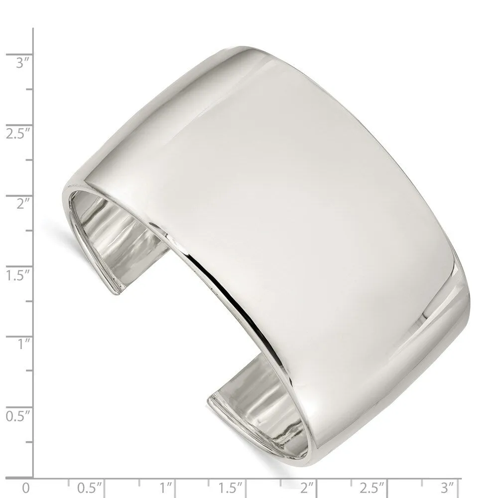 Curata 925 Sterling Silver 40mm Domed Polished Extra Wide Cuff Bangle Bracelet sold by Zulily product image thumbnail 2