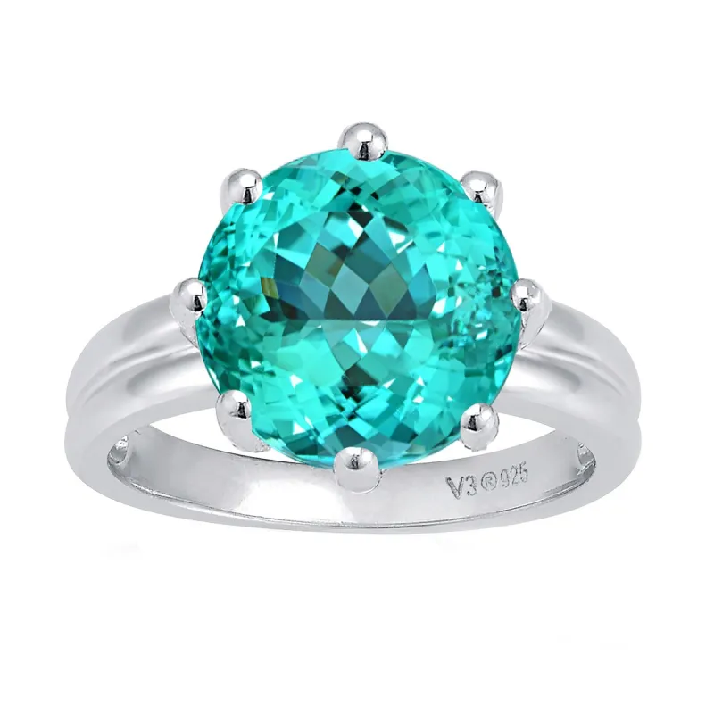 Paraiba Tourmaline Sterling Silver Solitaire Ring sold by Zulily