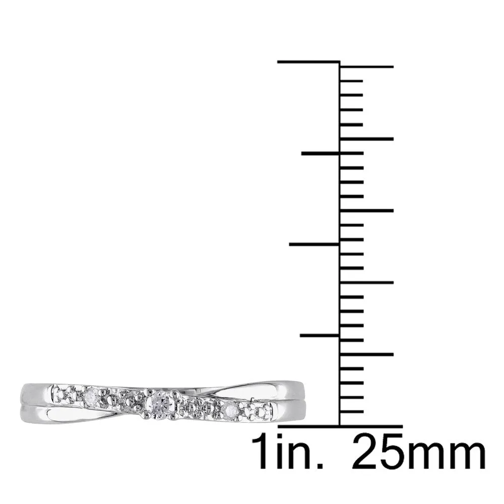 Miadora 10k White Gold Diamond Promise Ring sold by Zulily product image thumbnail 4