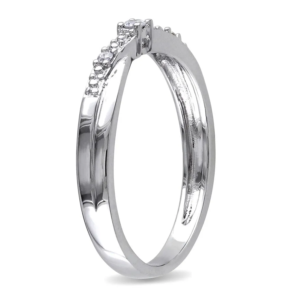 Miadora 10k White Gold Diamond Promise Ring sold by Zulily product image thumbnail 3