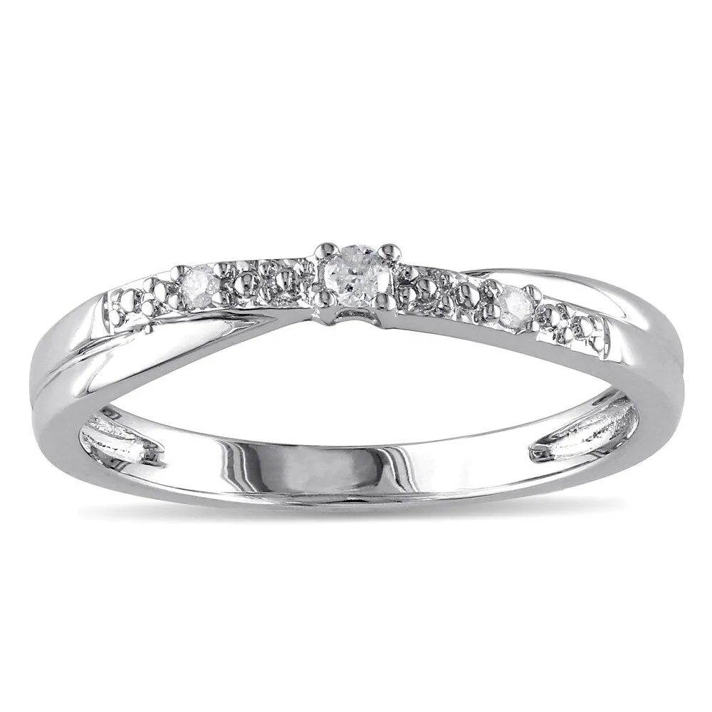 Miadora 10k White Gold Diamond Promise Ring sold by Zulily