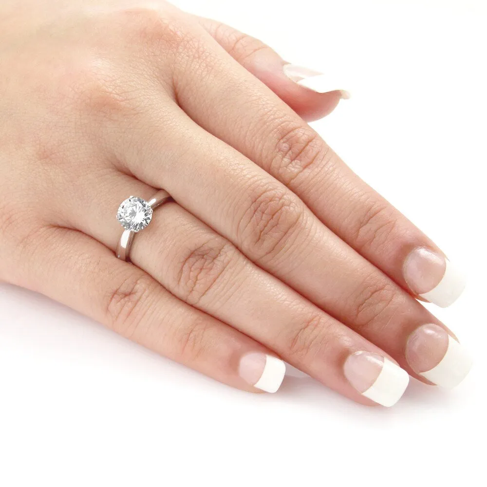 Auriya 14k Gold 3ct TDW Clarity-Enhanced Round Diamond Solitaire Ring (G-H, I1-I2) sold by Zulily product image thumbnail 4