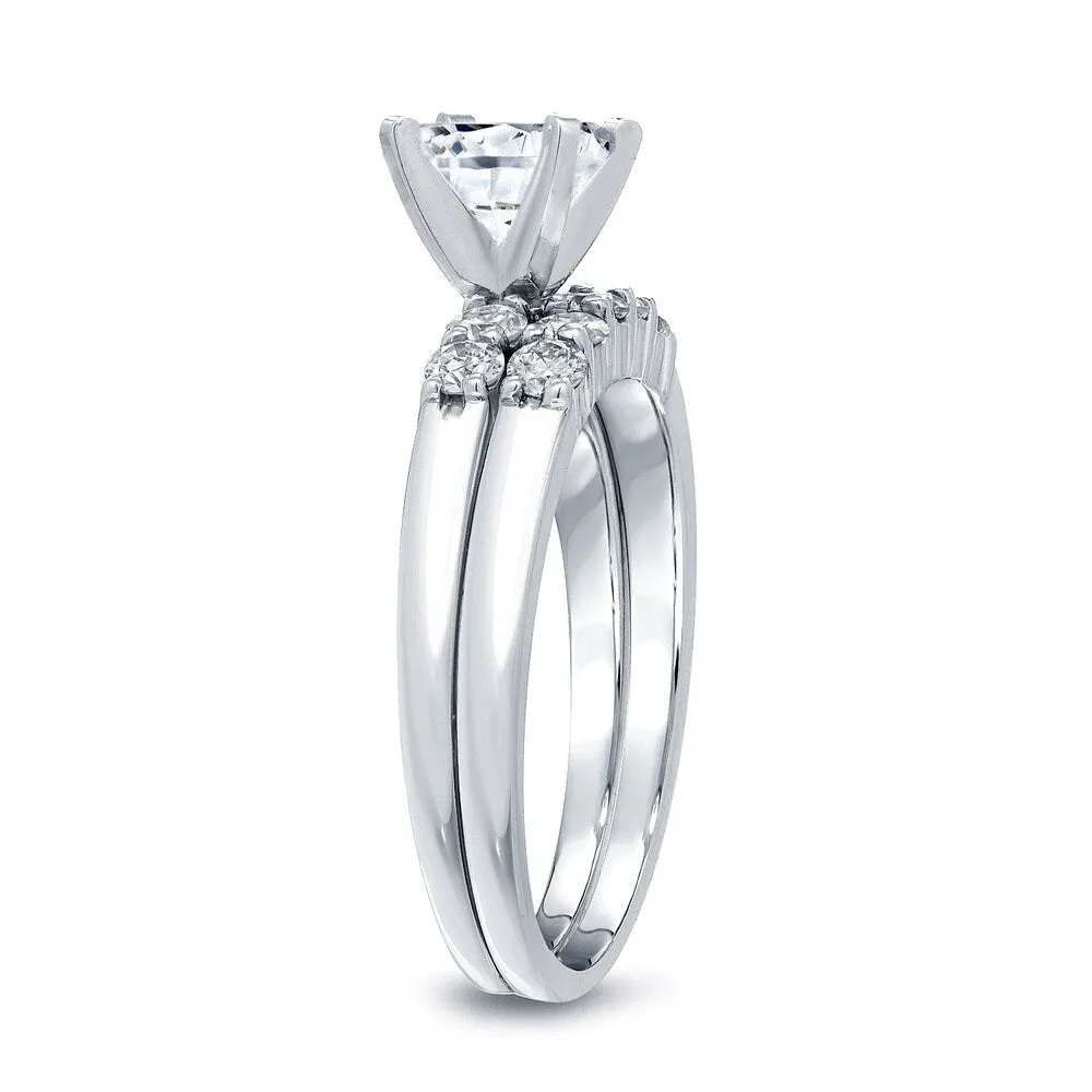 Auriya 14k Gold 1 carat TW Round 5-stone Diamond Engagement Ring Set sold by Zulily product image thumbnail 3