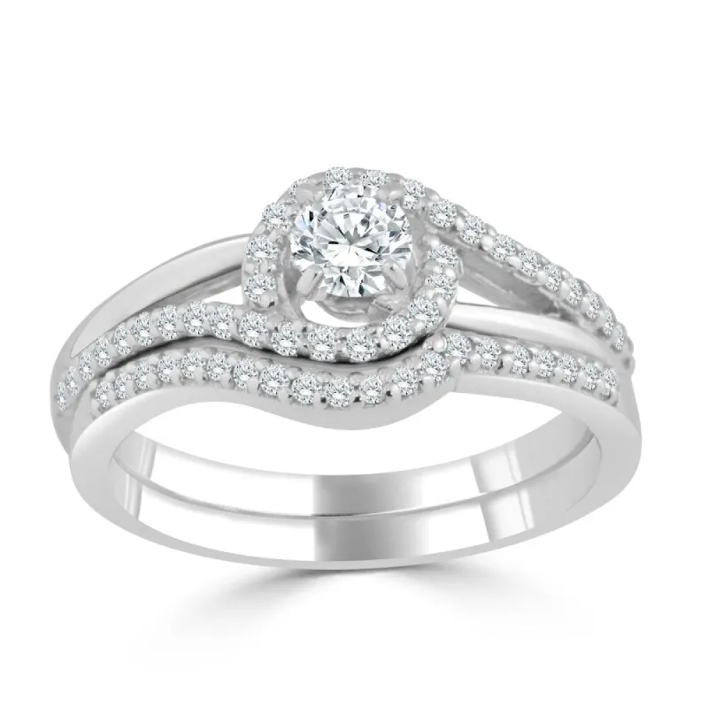 Auriya 1/2ctw Round Diamond Engagement Ring Set 14k Gold sold by Zulily