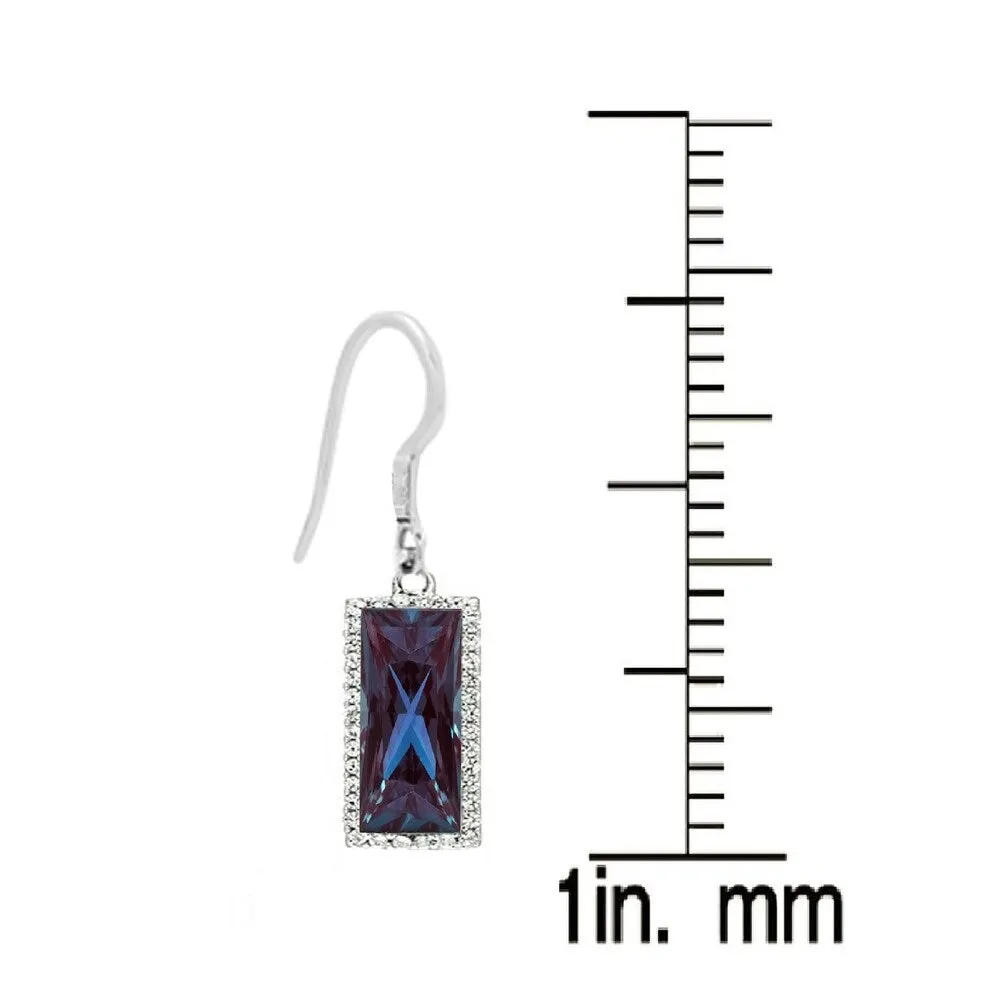 Sterling Silver with Choice of Gemstone and Natural White Topaz Drop Earring sold by Zulily product image thumbnail 4