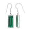 Sterling Silver with Choice of Gemstone and Natural White Topaz Drop Earring sold by Zulily