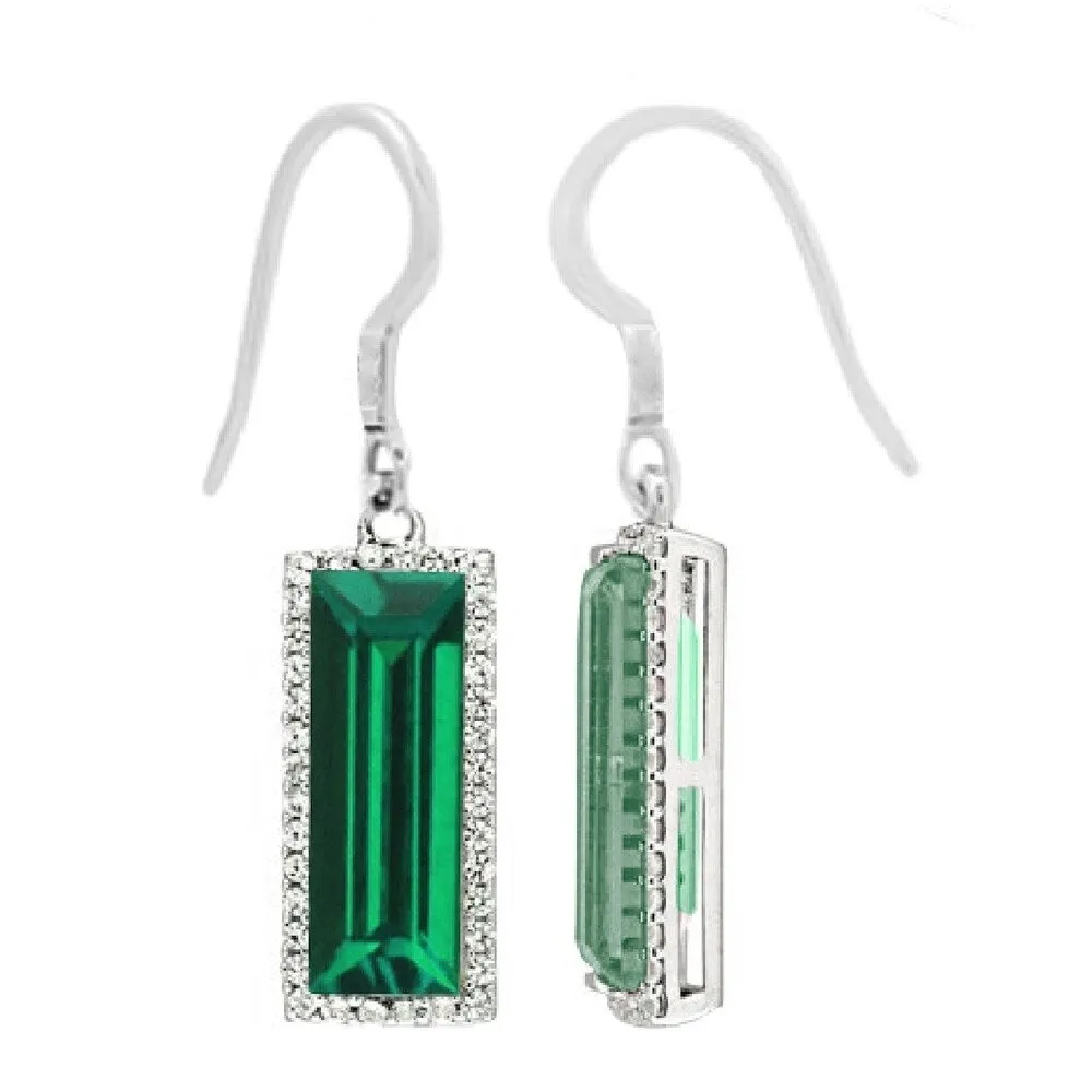 Sterling Silver with Choice of Gemstone and Natural White Topaz Drop Earring sold by Zulily product image thumbnail 5