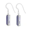 Sterling Silver with Choice of Gemstone and Natural White Topaz Drop Earring sold by Zulily