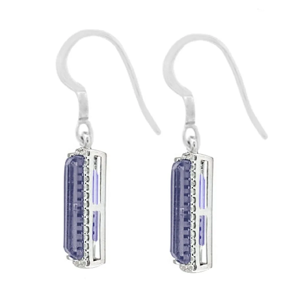 Sterling Silver with Choice of Gemstone and Natural White Topaz Drop Earring sold by Zulily product image thumbnail 3