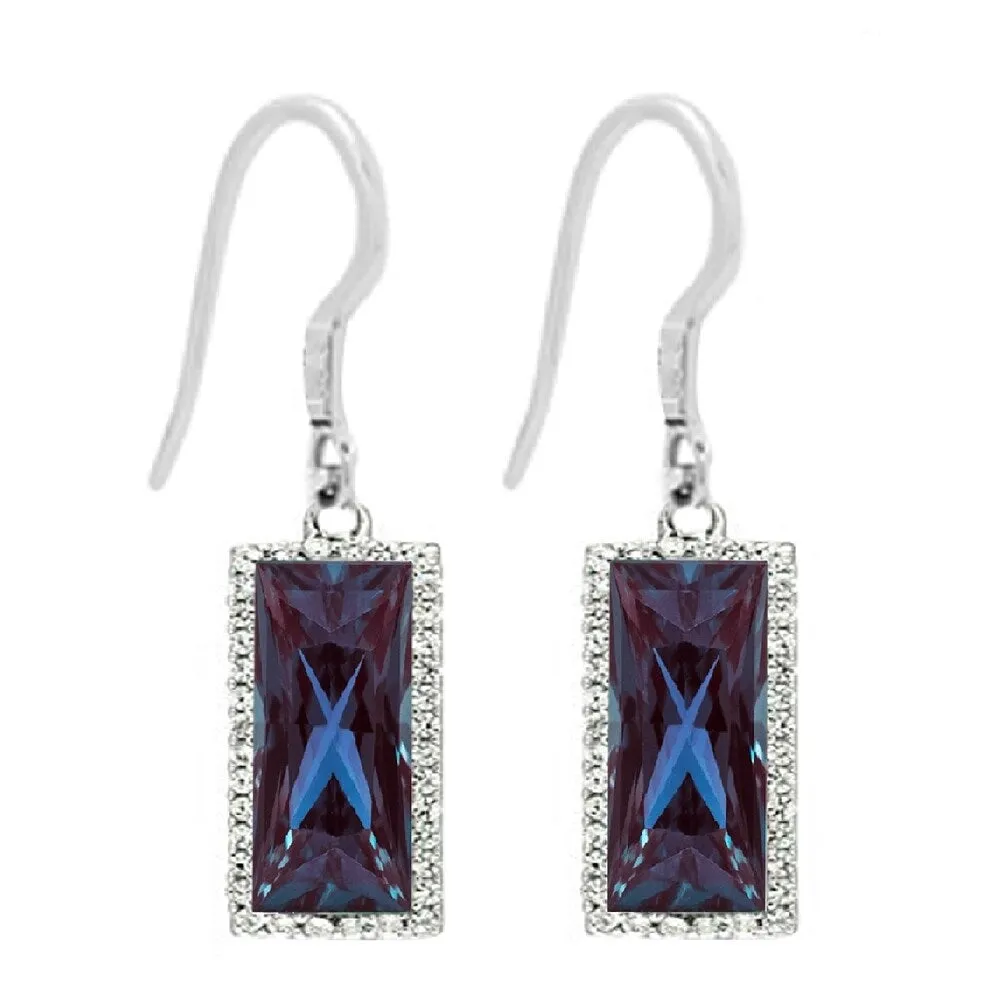 Sterling Silver with Choice of Gemstone and Natural White Topaz Drop Earring sold by Zulily product image thumbnail 2