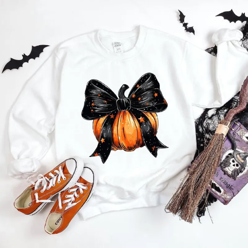 Coquette Halloween Pumpkin Graphic Sweatshirt sold by Zulily