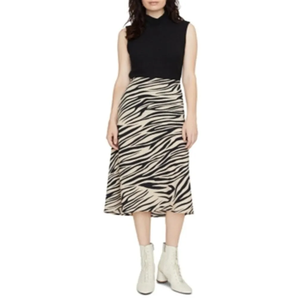 Sanctuary Women's Tie Dye a Line MIDI Skirt Black Size Large sold by Zulily