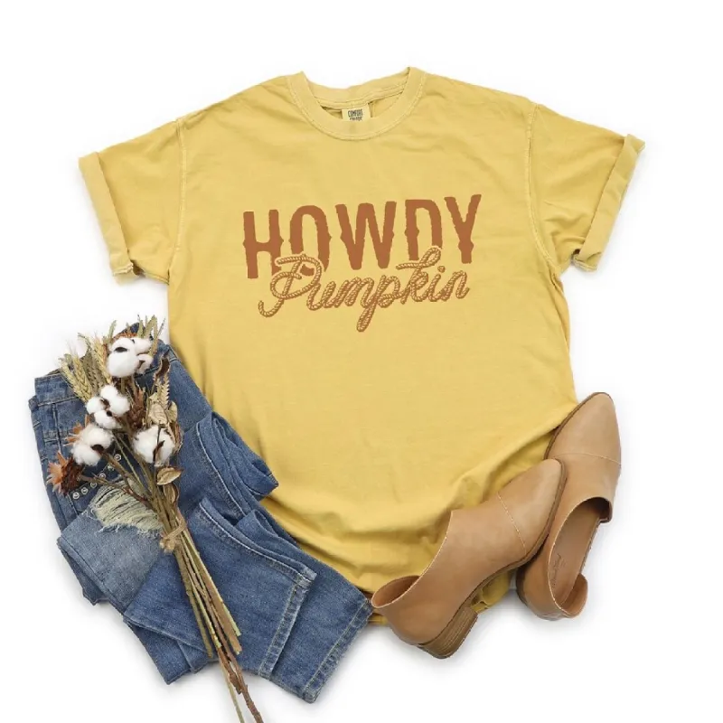Howdy Pumpkin Rope Garment Dyed Tee sold by Zulily