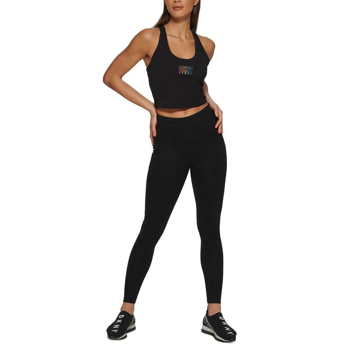 DKNY Women's Pride Logo Racerback Tank Top Black Size Large sold by Zulily product image thumbnail 2