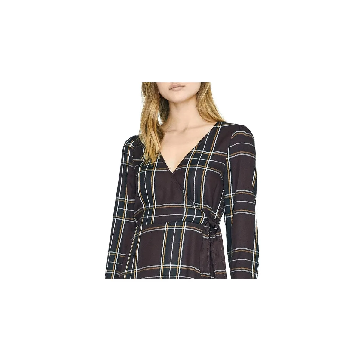 Sanctuary Women's Upbeat Faux Wrap Plaid Party Dress Purple Size 10 sold by Zulily product image thumbnail 2