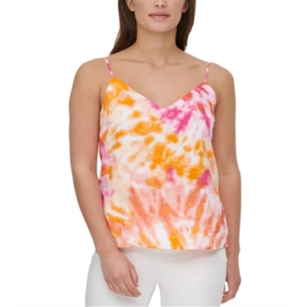 Calvin Klein Women's Tie Dye Adjustable Straps Cami Orange Size X-Small sold by Zulily